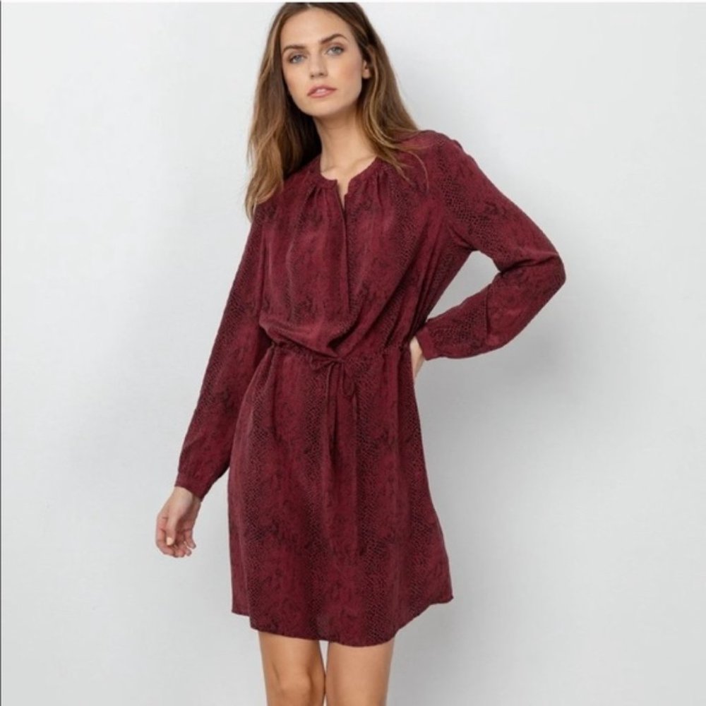 Rails Hana Silk Shirt Dress, Long Sleeve, Size Medium